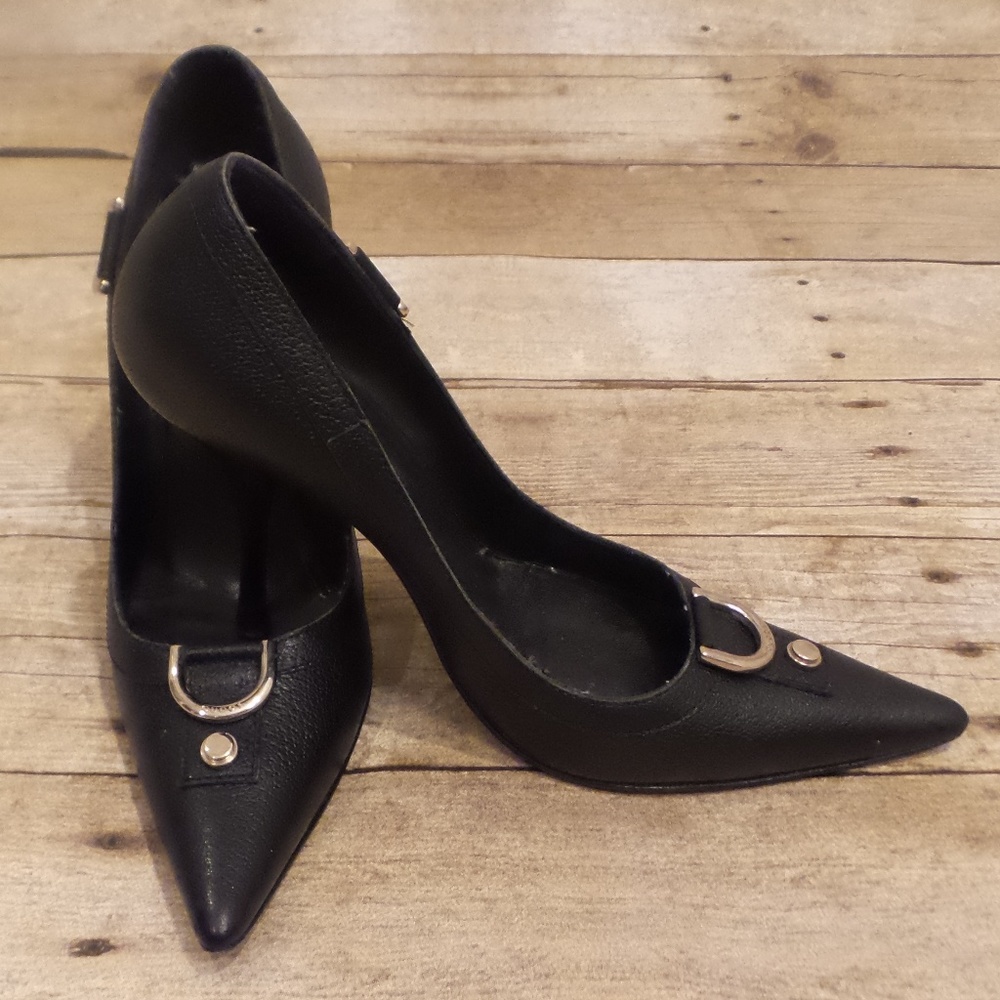 Gucci Black Leather Heels